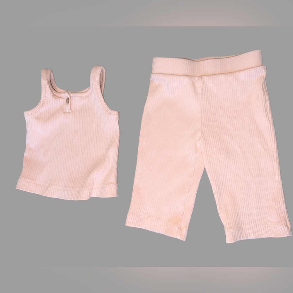Ribbed Tank & Relaxed Bottoms Set | Toddler Girl | 12 Months | 2 Sets | Like New